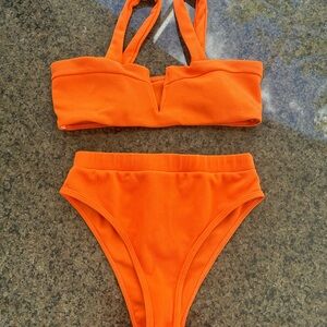 Vibrant Orange Bikini Set
